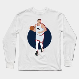 Nikola Jokic 15 Denver Nuggets FMVP Collage Long Sleeve T-Shirt